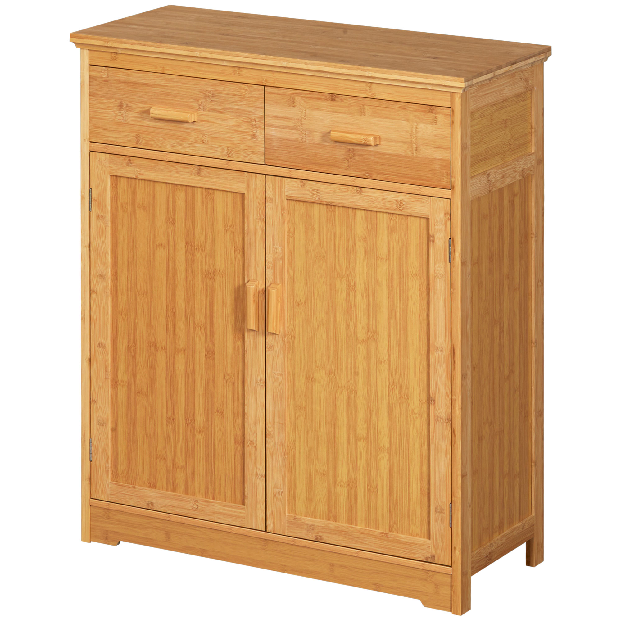 Gecheer Bamboo Bathroom Storage with Doors and