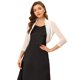 thumbnail image 1 of Semi Sheer Elegan Mangas Largas Bolero Shrug Tops para Mujer Blanco XS, 1 of 5