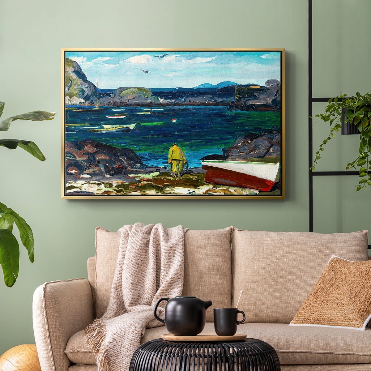 Vintage Landscape-CXVIII By Wexford Home Framed in Gold Wood Gallery Wrapped Canvas 17 in. x 25 in.