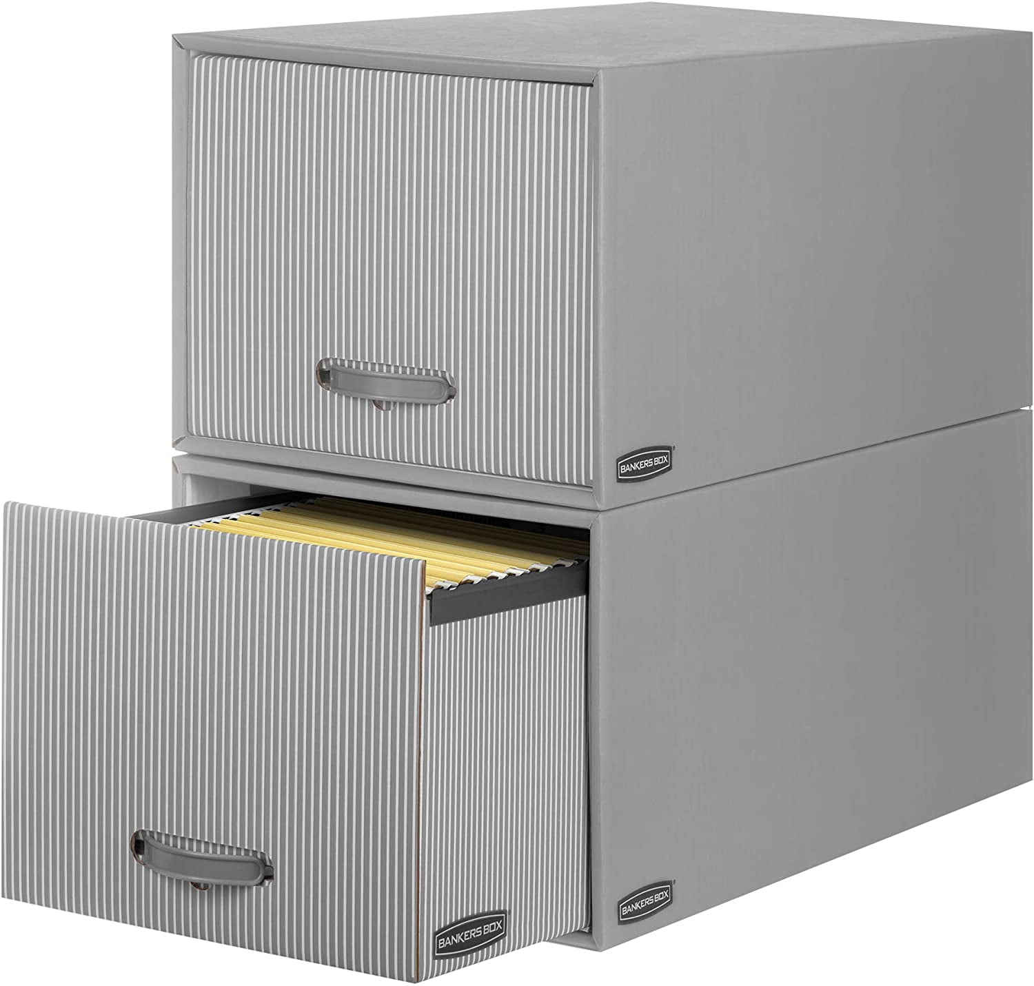 Bankers Box STOR/DRAWER Plus Extra SpaceSaving Decorative File Letter, 2 Pack (6173101