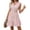 Pink, variant on gakvbuo Summer Dress For Women Mini Dress T-Shirt Dress High Waist Pleated Tunic Dress Ruffled Short Sleeve Tank Dress