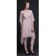 thumbnail image 3 of Bimba Kurtas Floraux Feuilles Roses & Delphinium pour Femmes Imprimé Ethnique Asymétrique Hauts d'Été pour Femmes XXX-Large, 3 of 6