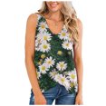 thumbnail image 1 of Camiseta sin mangas con cuello en V y estampado de moda para mujer Pompotops lopia997665, 1 of 7