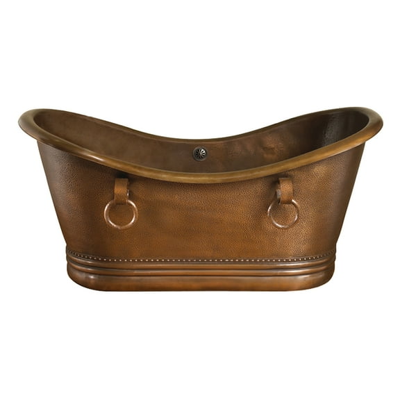 Barclay Baylis COTDSN66S-AC 66 Inch Copper Double Slipper Tub