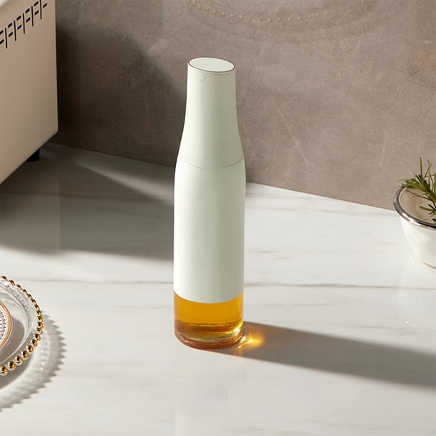 Fiudx Liquidación de ahorros de verano Aceitera de vidrio con apertura y cierre automáticos, control de aceite, bote de aceite antifugas, olla de cocina para el hogar, no se cuelga, aceite, vinagre d