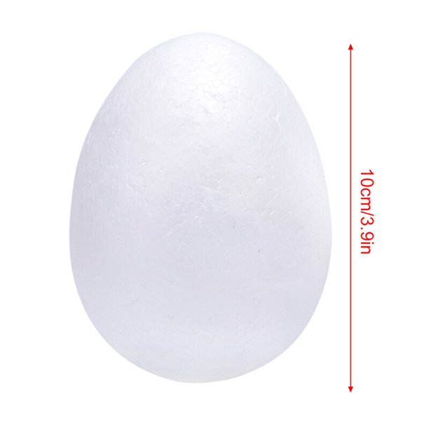Bola de huevo de espuma de poliestireno para decoración, 1-20 piezas, 8/9/10CM, para bricolaje, día de Navidad o pascua, artesanía blanca