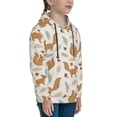 thumbnail image 3 of Goofa Squirrel And Leaves Pattern Hooded Sweatshirt for Youth Trendy youth sweatshirt Casual Hoodie for Boys and Girls-Large, 3 of 6