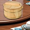 thumbnail image 6 of deevoka Wooden Steamed Rice Barrel Round Rice Bowl for Household Snacks Tofu Pudding 18cmx18cmx12cm, 6 of 9