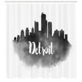 thumbnail image 3 of Ambesonne Detroit Shower Curtain, Black Smoky Cityscape, 69"Wx70"L, Charcoal Grey White, 3 of 3