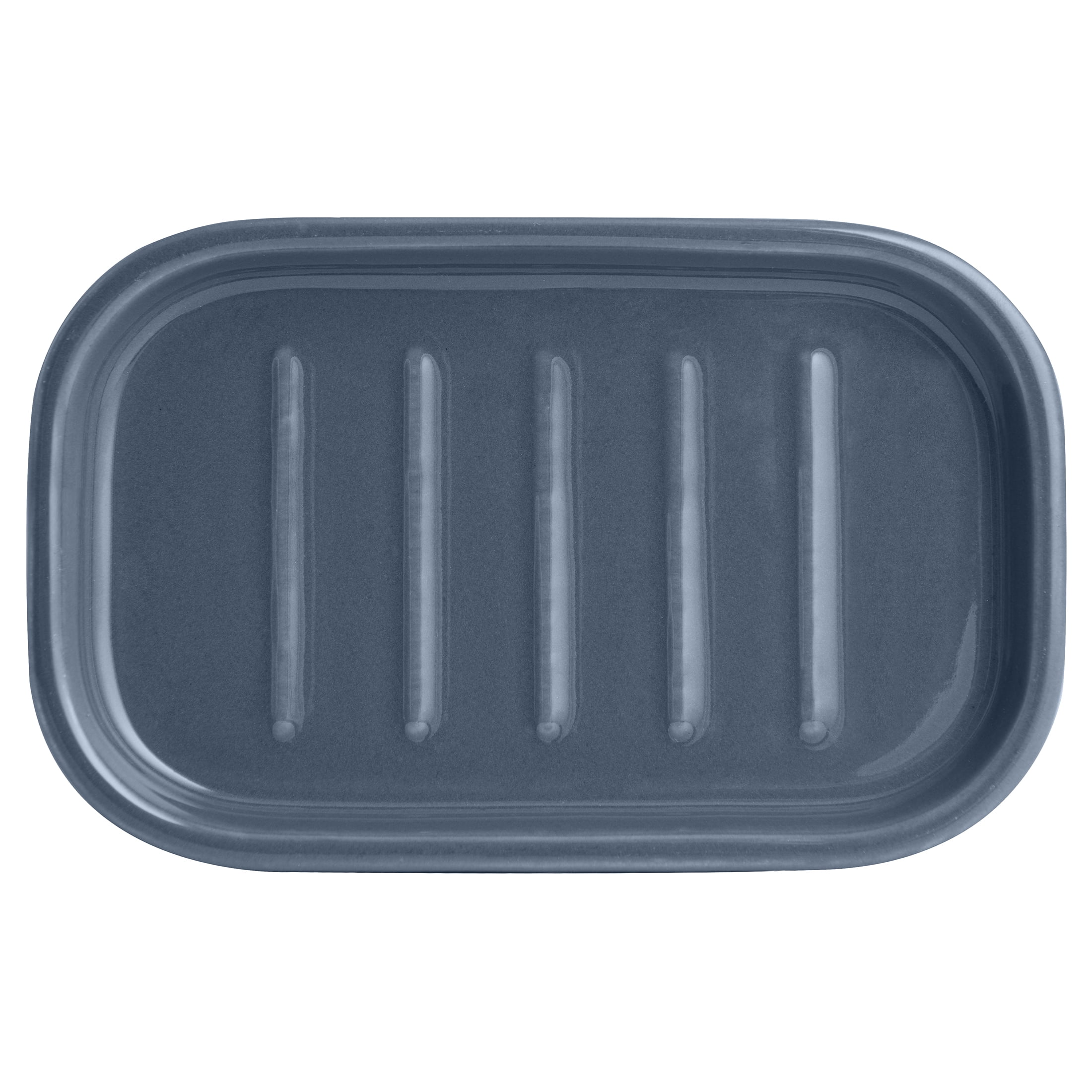 (3 pack) Mainstays Basic Ceramic Soap Dish Navy