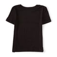 thumbnail image 1 of Aeropostale Camiseta básica sólida para mujer, negro, extragrande, 1 of 2