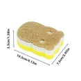thumbnail image 3 of Btomtd Wood Pulp Sponge Dishwand Block for Grease Removal Dishwashing Kitchen Sponges Wipe Cleaning Tool Sponge Scrubber, 5pcs, 3 of 7