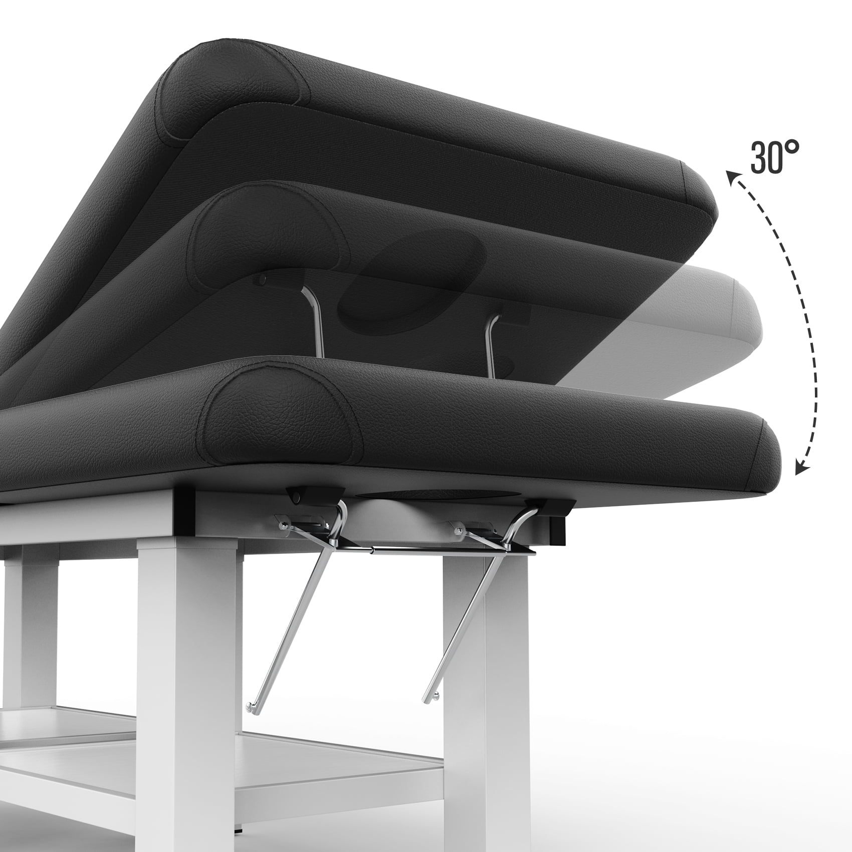 Miniyam 31.5" - High Quality Massage Table Beauty Salon Modern Beauty Bed Segmented Structure - Black