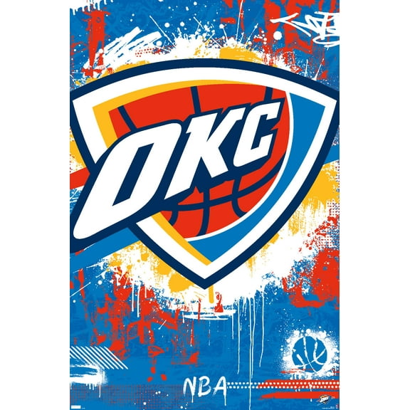 NBA Oklahoma City Thunder - Maximalist Logo 23 Wall Poster, 22.375" x 34"