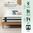 thumbnail image 4 of Zinus Comfort Colchón en Caja King Size con 3 capas de Memory Foam y Resortes Independientes, 30 cm de Altura Total, Aislamiento de Movimiento, Firmeza Media y Transpirable. Certificación CertiPur, 4 of 9
