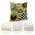 thumbnail image 4 of PRATYUS  Summer Hello Sunshine Bee Truck Buffalo Plaid Throw Pillow Covers, Summer Cushion Case for Sofa Couch 12x12in, 4 of 5