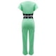 thumbnail image 4 of ICHUANYI Clearance Women's Plus Size Solid Short Sleeve Round Neck Bandage Pullover Leisure Tops + Long Pants Set ICHUANYI "ICHUANYI", 4 of 4
