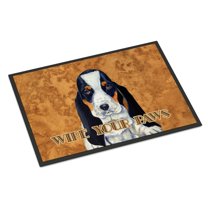 Carolines Treasures LH9450JMAT Basset Hound Wipe your Paws Doormat 24x36 36"L x 24"W multicolor