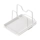 thumbnail image 2 of Estante para tapas de ollas, soporte para tablas de cortar de encimera, organizador de cocina de metal con bandeja de drenaje extraíble, soporte para espátula a prueba de óxido para platos y, 2 of 6