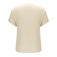 thumbnail image 4 of mfyjkho Tops De Tallas Grandes, Blusa Informal De Manga Corta Con Capucha, Cuello En V Y Lino Liso Para Mujer Tops Y Blusas Para Mujer Xxl, 4 of 6