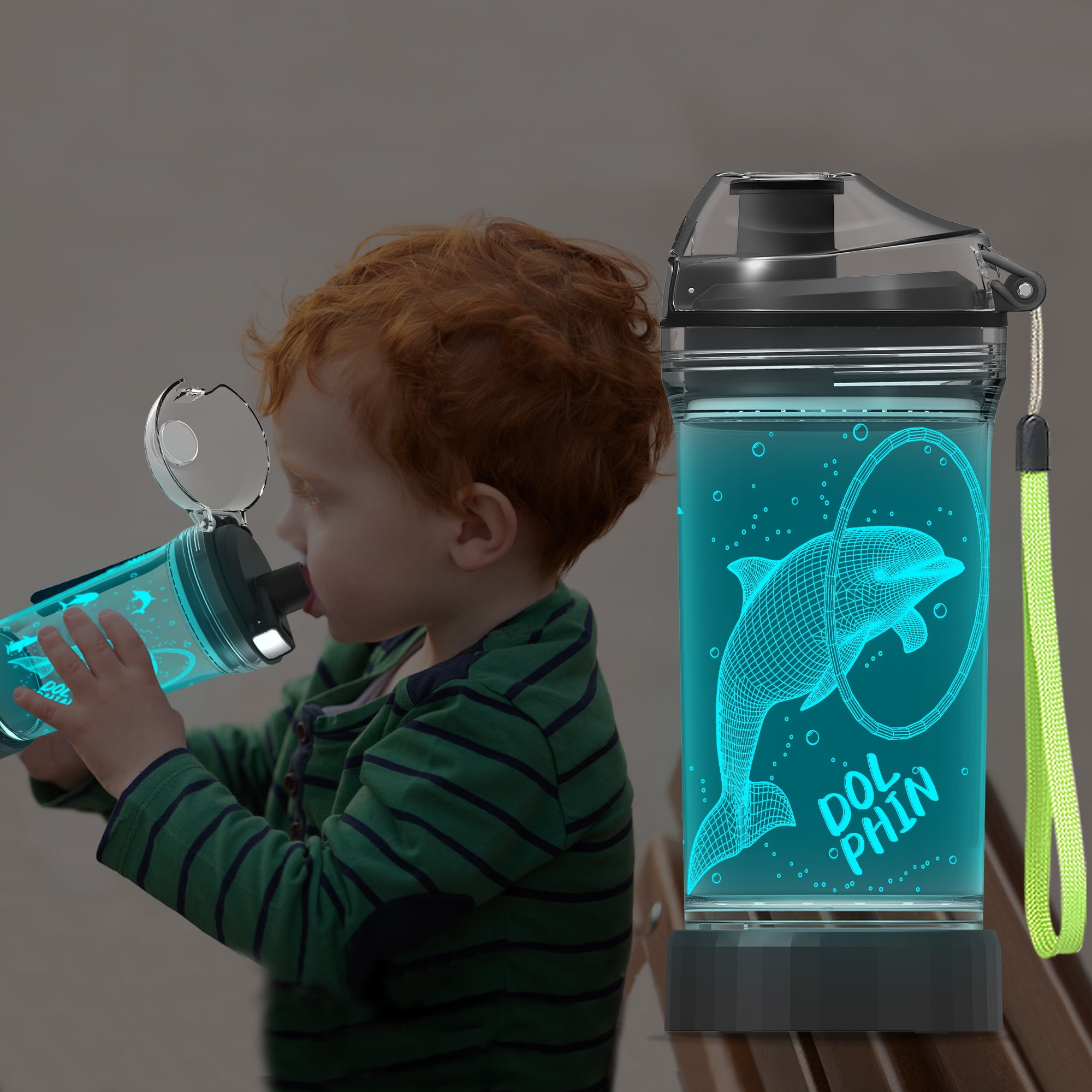 Game Glowing Water Bottle, Light Up Kids Cup with 3D Gamepad Control  Illusion Lamp-14 OZ Headphone BPA Free Eco-Friendly Creative Gamer Play  Gift for Back to School Teen Boy Child Holiday 
