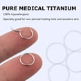 thumbnail image 2 of xianyou-2pcs 9mm Titanium Nose Rings 20G Nose Ring Hoop 20 Gauge Silver Cartilage Helix Tragus Daith Rook Hoop Earrings Hinged Segment Septum Clicker Body Piercing Jewelry, Titanium, no gemstone, 2 of 4