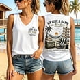 thumbnail image 2 of XMYRZ Women's T Shirts My Give A Damn is Broken Letter Print Tank Tops Too Old to Care Club Tees Funny Beach Blouse, 2 of 4
