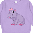 thumbnail image 3 of Inktastic Cute Purple Hippo Toddler Sweatshirt, 3 of 4
