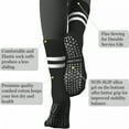 thumbnail image 2 of TELOLY Grippy Socks with Grips for Women Yoga Non Slip Long Socks for Pure Barre, Ballet, Dance Workout 2-5 Pack, 2 of 4
