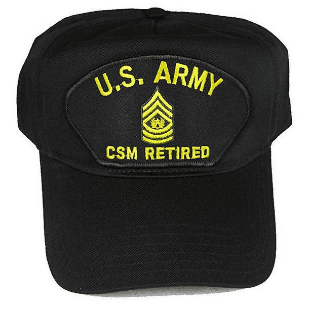 Us Army Csm Command Sergeant Major E-9 Retired Hat Cap Star Wreath 