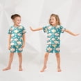 thumbnail image 5 of Airplane Flower Pattern Summer Pajama Set Soft Cotton Short Sleeve Sleepwear 2PCS Pajama Sets Breathable Lounge Set Size 5Y, 5 of 7