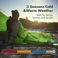 thumbnail image 6 of Camping Sleeping Bag with Compression Sack, Lightweight 3-Season Sleeping Bag for Adults & Kids, for Hiking, Backpacking, Spring Summer Fall Use, 6 of 7