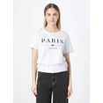thumbnail image 1 of Paris Letter Print T-shirt, Short Sleeve Crew Neck Casual Top For Summer & Spring, Women's Clothing Tee For Adult, Men, Women, Teen, Teenager, Adolescent, Youth, 1 of 5