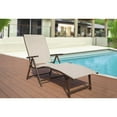 thumbnail image 4 of Kozyard Cozy Aluminum Reclining Lounge Chair - Foldable Outdoor Chaise Lounge with Drink Holder, Weather Free, Adjustable - Assemble-Free (1 Pack, Beige), 4 of 5