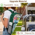 thumbnail image 7 of SEANATIVE Kids Clear Backpacks Transparent Bookbag See Through School Bag Daypack PVC Backpack Clear Bag for Stadium Events College Concerts Sport Work, Cartoon Boy Soccer Green, 7 of 7
