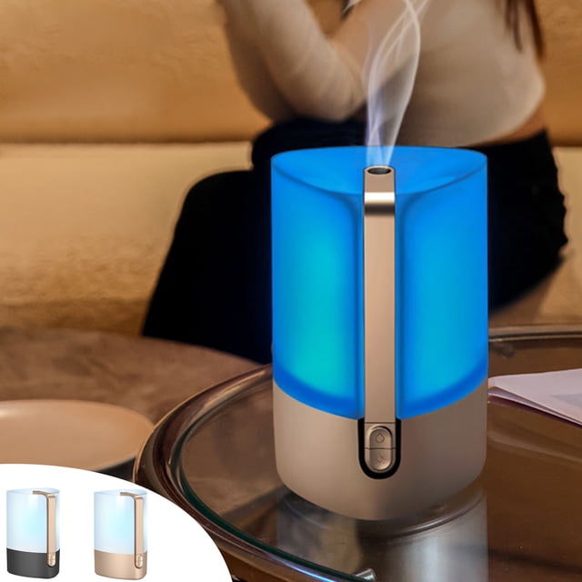Fiudx Difusor de Aromas, Humidificador de Vapor Frío, Funcionamiento Silencioso, Difusor de Aceites Esenciales, Humidificación para Habitaciones Grandes, Luz Nocturna Relajante, Relajación En El Dorm