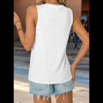 thumbnail image 4 of Camiseta Sin Mangas Estilo Bohemio con Cuello en V y Bordado de Ojales para Mujer, para Vacaciones en la Playa, Color M, 4 of 6