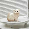 thumbnail image 5 of Furry Kitten Figurine - Realistic Stuffed Cat Decor for Desk, Car & Shelf - Handcrafted Collectible Animal Replica with Synthetic - Photo Prop, 5 of 6