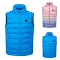 thumbnail image 6 of LRen Kids Boys Girls Heated Vest Lightweight Puffer Vest Sleeveless Jacket Stand Collar Coat Winter Warm Zip Up Outerwear,4-5 Years,A-Blue, 6 of 6