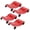 Red, variant on Kicctian 6000Lbs Capacity Car Wheel Dollies Set of 4, Industrial Vehicle Dollies with Brakes, Upgraded Material Handling for Cars, Trucks, Trailers, Motorcycles, Boats, Red
