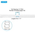 thumbnail image 2 of 13mm (1/2") Double Loop Wire Binding Combs, 100 Pcs Metal Twin Loop Binding Coils 100 Sheet Capacity 3:1 Pitch 32 Ring Binding Spines, Silver, 2 of 6