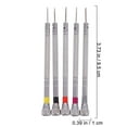 thumbnail image 2 of TABLZONE Precision Screwdriver Kit for Repairing Micro Screws with Carbon Steel Construction in Silver Color 5 Pcs, 2 of 5