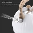 thumbnail image 2 of Wosthever Hervidor de agua 3.5L Calabaza de gran capacidad Caldera de calentamiento de agua de acero inoxidable con mango de nylon anti-escaldado Tapa de Barra de herramientas Blanco Wosthever HA026578-01, 2 of 6