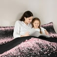 thumbnail image 5 of Homewish Cheetah Print Girl 2pcs Bedding Comforter Set,Black Pink Twin Comforter Sets,Bling Glitter Breathable Bedding Set,Microfiber Bedroom Decor,Reversible, 5 of 8