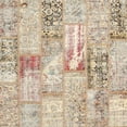 thumbnail image 1 of Ahgly Company Indoor Square Contemporary Deep Peach Orange Patchwork Area Rugs, 5' Square, 1 of 6