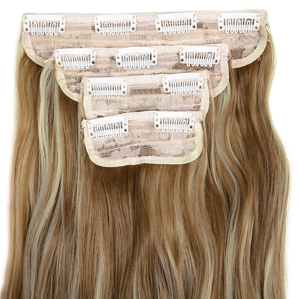 SHCKE 24 Inch Clip in Hair Extensions Ginger Brown Mix  display picture 2