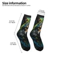 thumbnail image 2 of Rateoe Realistic Style Colorful Wolf Pattern Children's Socks, Socks Gifts ,kids Crew Soft Cotton Socks , Moisture-Wicking, Durable, Ideal for Daily Wear & Sports, 2 of 5