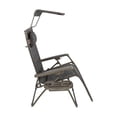 thumbnail image 3 of Bliss Hammocks 33" Wide XXL Zero Gravity Chair w/ Canopy, Pillow, & Drink Tray Folding Outdoor Lawn, Deck, Patio Adjustable Lounge Chair, 360 lbs. Capacity, Weather and Rust Resistant, Jacquard, 3 of 8