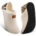 thumbnail image 1 of Zapatillas ATHMILE House para mujer y hombre para interiores, color beige Leopard, 1 of 7