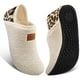 thumbnail image 1 of Zapatillas ATHMILE House para mujer y hombre para interiores, color beige Leopard, 1 of 7